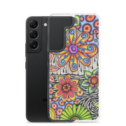 Flowers Over Dark Clear Case for Samsung® - Martin K Designs