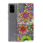 Flowers Over Dark Clear Case for Samsung® - Martin K Designs