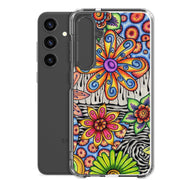 Flowers Over Dark Clear Case for Samsung® - Martin K Designs