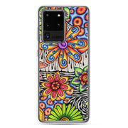 Flowers Over Dark Clear Case for Samsung® - Martin K Designs