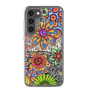 Flowers Over Dark Clear Case for Samsung® - Martin K Designs