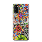 Flowers Over Dark Clear Case for Samsung® - Martin K Designs