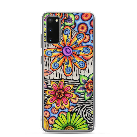 Flowers Over Dark Clear Case for Samsung® - Martin K Designs