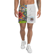 Flowers Over Dark Unisex Athletic Long Shorts - Martin K Designs