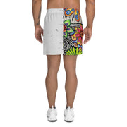 Flowers Over Dark Unisex Athletic Long Shorts - Martin K Designs
