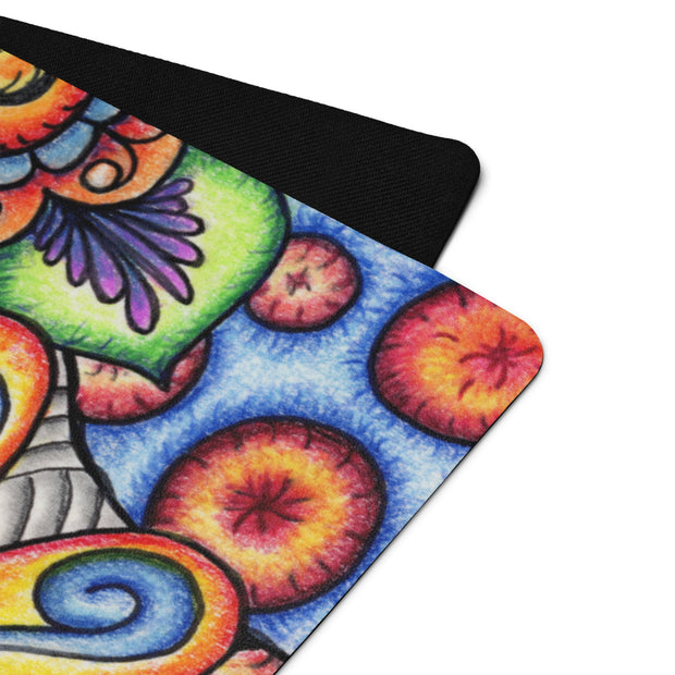 Flowers Over Dark Yoga mat - Martin K Designs