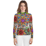 Flowers Over Dark Youth Rash Guard - Martin K Designs