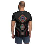 Heart Mandala Men's Athletic T-shirt - Martin K Designs