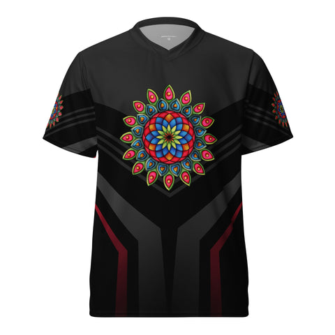 Heart Mandala Recycled unisex sports jersey - Martin K Designs
