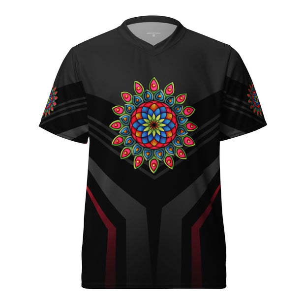 Heart Mandala Recycled unisex sports jersey - Martin K Designs