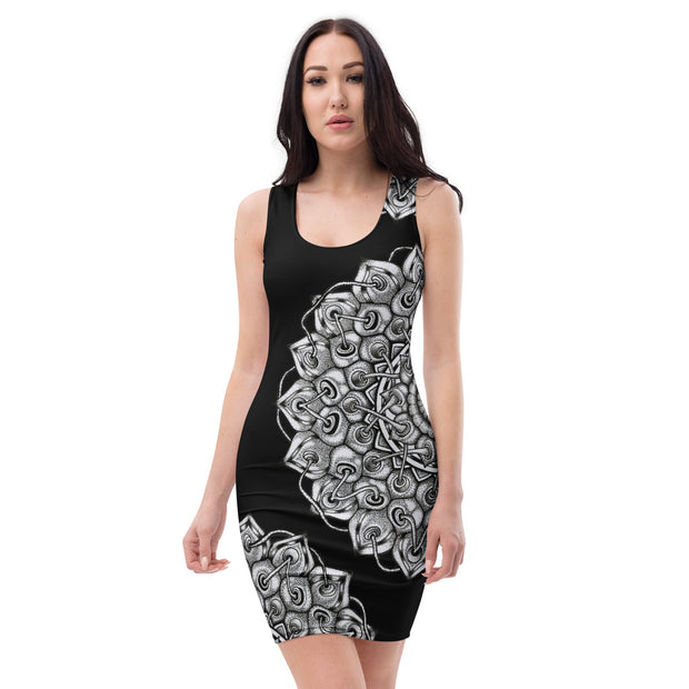 Interconnection Mandala Bodycon Dress - Martin K Designs