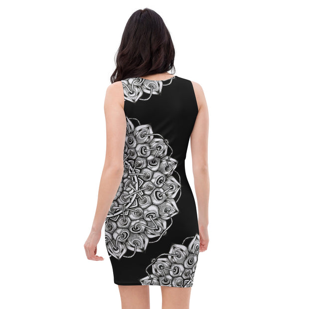 Interconnection Mandala Bodycon Dress - Martin K Designs
