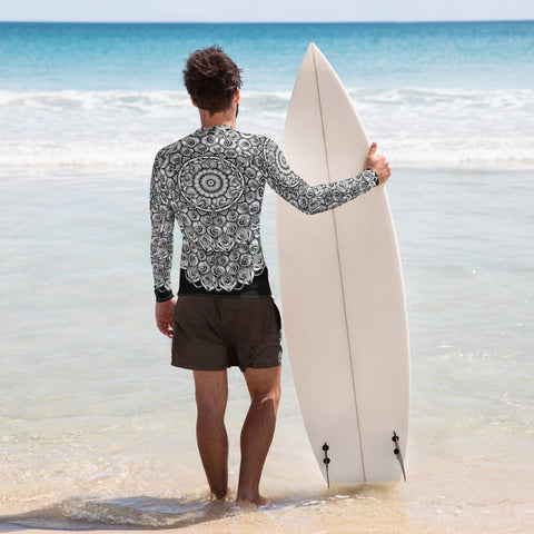 Interconnection Mandala Men's Rash Guard - Martin K Designs