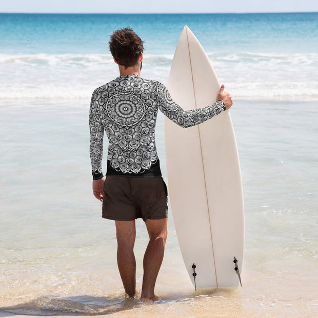 Interconnection Mandala Men's Rash Guard - Martin K Designs