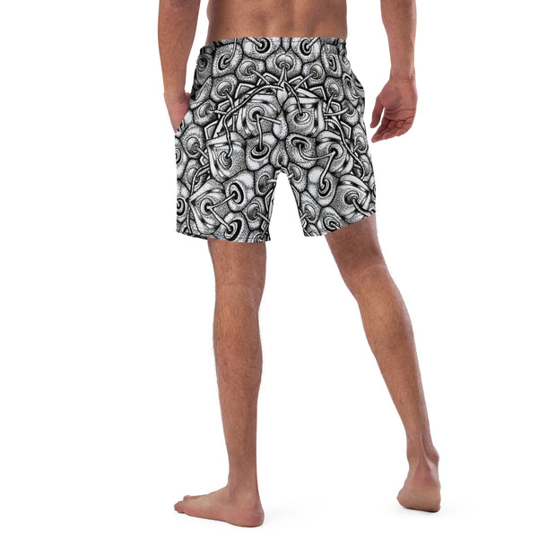 Interconnection Mandala Men's swim trunks - Martin K Designs