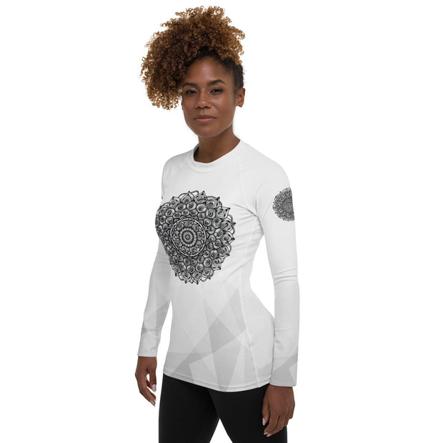 Interconnection Mandala Women's Rash Guard - Martin K Designs