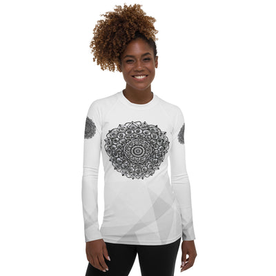 Interconnection Mandala Women's Rash Guard - Martin K Designs