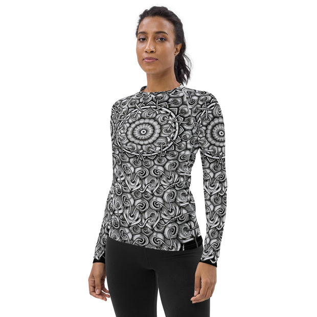 Interconnection Mandala Women's Rash Guard - Flowstate Apparel