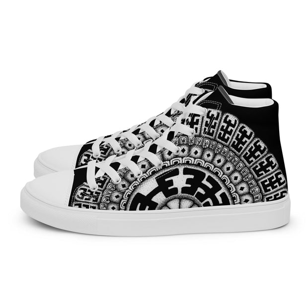 Komo Mandala Men’s high top canvas shoes - Martin K Designs