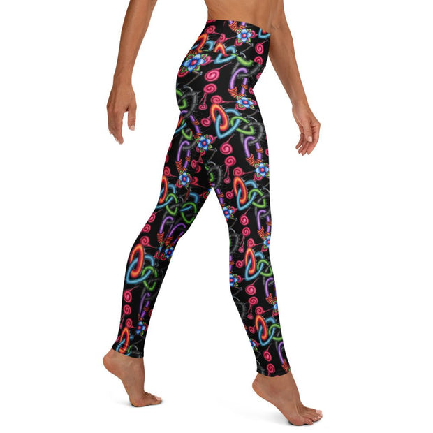 Life From Death High Rise Yoga Leggings with Inside Pocket - Martin K Designs
