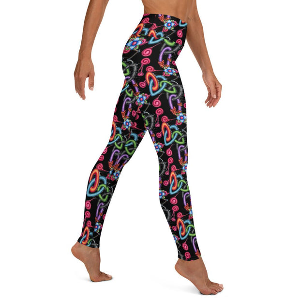 Life From Death High Rise Yoga Leggings with Inside Pocket - Martin K Designs