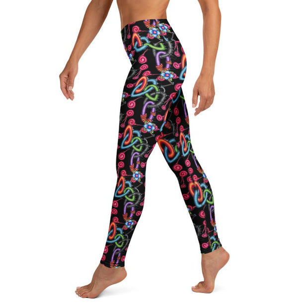 Life From Death High Rise Yoga Leggings with Inside Pocket - Martin K Designs