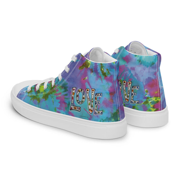 Love Women’s high top canvas shoes - Martin K Designs