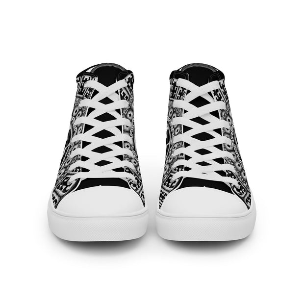 Mandala 1 Men’s high top canvas shoes - Martin K Designs