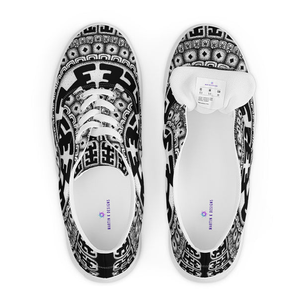 Mandala 1 Men’s lace - up canvas shoes - Martin K Designs