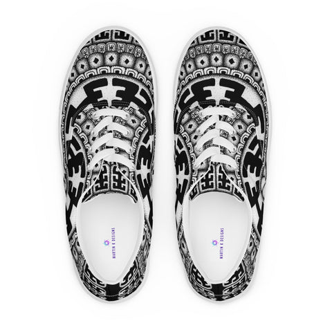 Mandala 1 Men’s lace - up canvas shoes - Martin K Designs