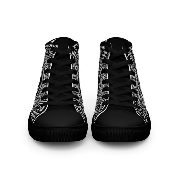 Mandala 1 Women’s high top canvas shoes - Martin K Designs