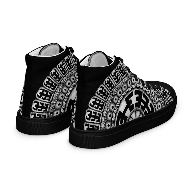 Mandala 1 Women’s high top canvas shoes - Martin K Designs
