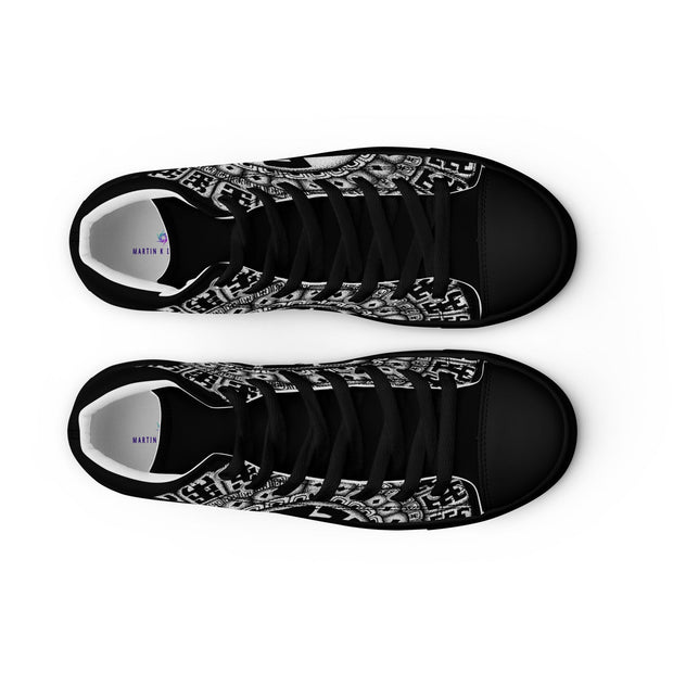 Mandala 1 Women’s high top canvas shoes - Martin K Designs