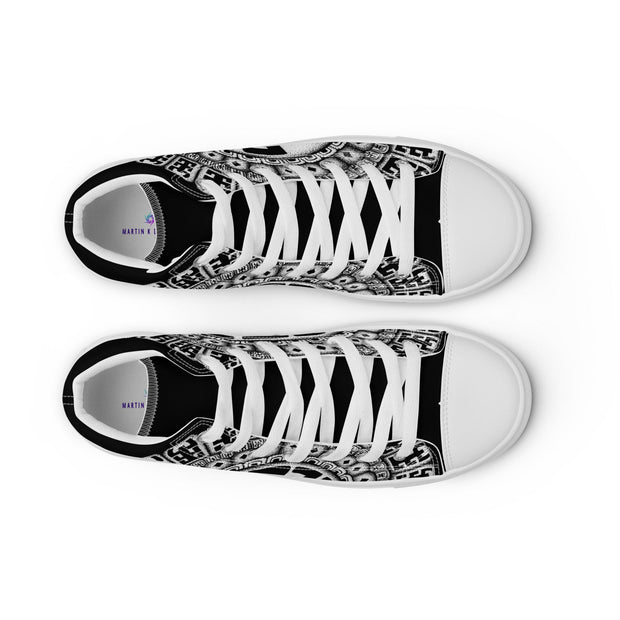Mandala 1 Women’s high top canvas shoes - Martin K Designs