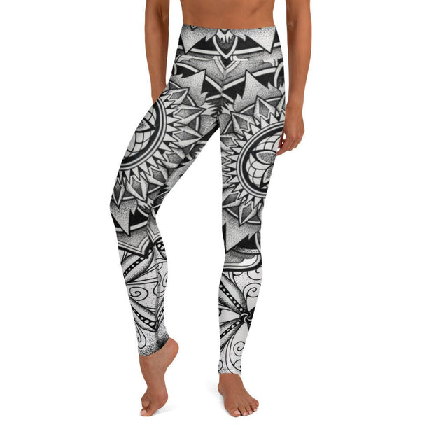 Mandala 1630 High Rise Yoga Leggings with Inside Pocket - Martin K Designs