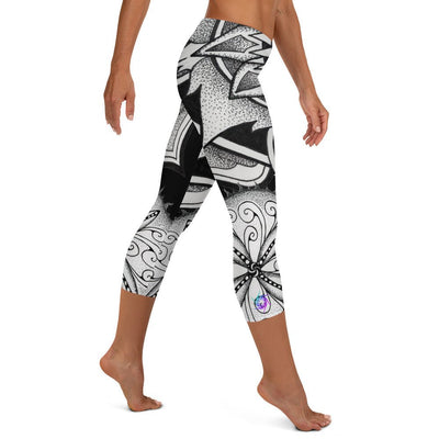 Mandala 1630 Mid Rise Capri Leggings - Martin K Designs