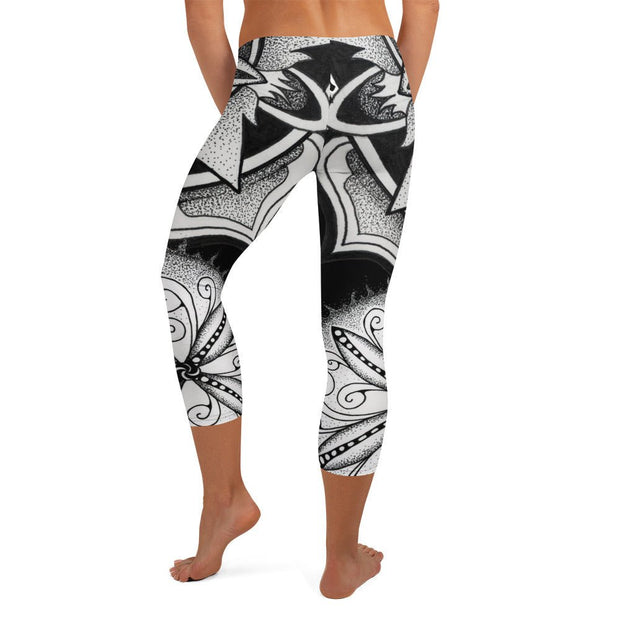 Mandala 1630 Mid Rise Capri Leggings - Martin K Designs