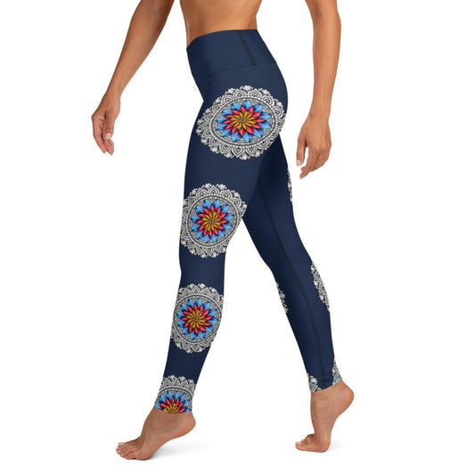 Inner Coherence High Rise Yoga Leggings with Inside Pocket - geometric artwork pattern