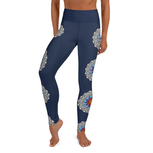 Inner Coherence High Rise Yoga Leggings with Inside Pocket - geometric artwork pattern