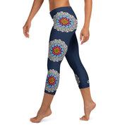 Mandala 25 Mid Rise Capri Leggings - Martin K Designs