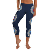 Mandala 25 Mid Rise Capri Leggings - Martin K Designs