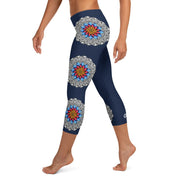 Mandala 25 Mid Rise Capri Leggings - Martin K Designs