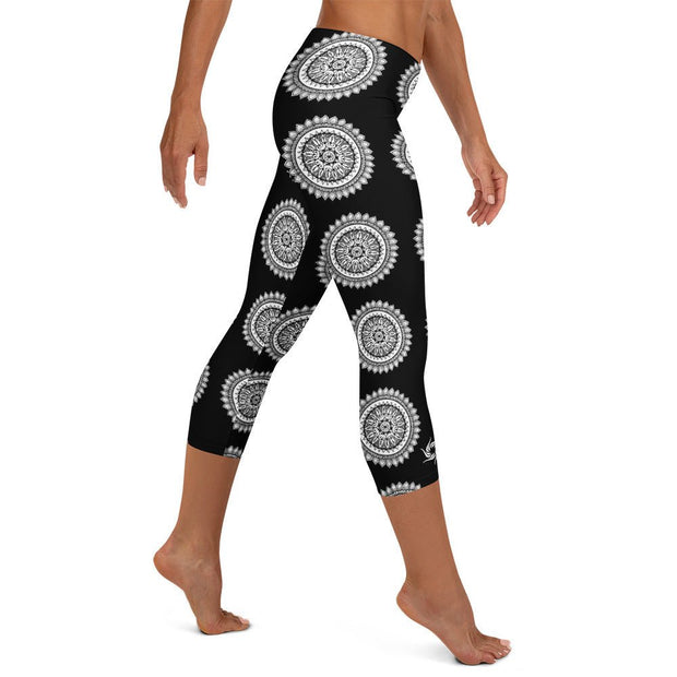 Mandala 27 Capri Mid Rise Leggings - Martin K Designs