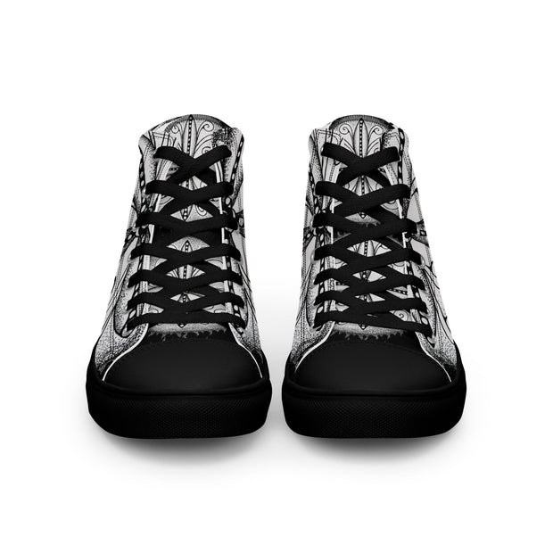 Mandala 30 Men’s high top canvas shoes - Martin K Designs