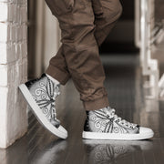 Mandala 30 Men’s high top canvas shoes - Martin K Designs