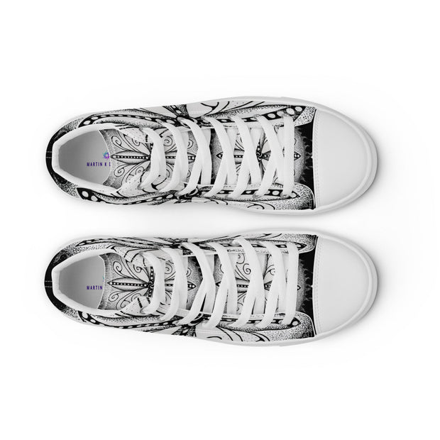 Mandala 30 Women’s high top canvas shoes - Martin K Designs