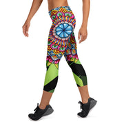Mandala 32 Mid Rise Capri Leggings - Martin K Designs