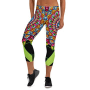 Mandala 32 Mid Rise Capri Leggings - Martin K Designs