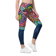 Mandala 35 High Rise Capri Leggings with pockets - Martin K Designs