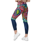 Mandala 35 High Rise Capri Leggings with pockets - Martin K Designs